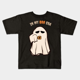 In my boo era - cute ghost drinking coffee Kids T-Shirt